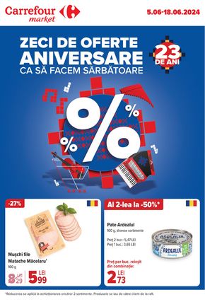 Catalog Carrefour Râmnicu Vâlcea | Zeci de oferte aniversare 23 de ani ca să facem sărbătoare | 2024-06-05 - 2024-06-19