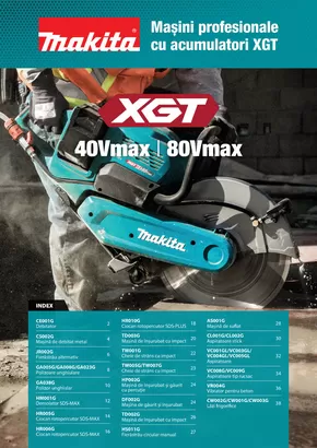 Catalog Makita | Mașini profesionale cu acumulatori XGT | 2024-06-19 - 2024-12-31