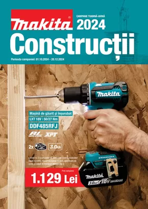 Catalog Makita |  Broșură Campanie Construcții Toamnă-Iarnă 2024 | 2024-10-01 - 2024-12-20