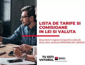 Catalog BRD Călărași | Listă tarife și comisioane în Lei și Valută pentru Persoane Jurdice | 2025-02-12T00:00:00.000Z - 2025-04-06T00:00:00.000Z