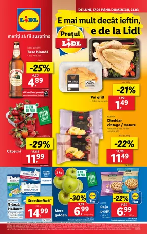 Catalog Lidl Călărași | pentru perioada 17.03-23.03.2025 | 2025-03-12T00:00:00.000Z - 2025-03-23T00:00:00.000Z